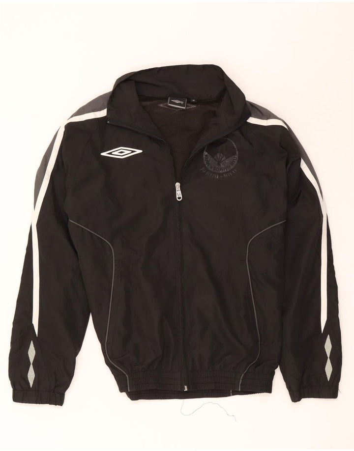Umbro Mens Graphic Tracksuit Top Jacket Medium Black Colourblock Polyester