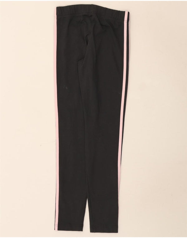 Adidas Girls Leggings 13-14 Years Black Cotton