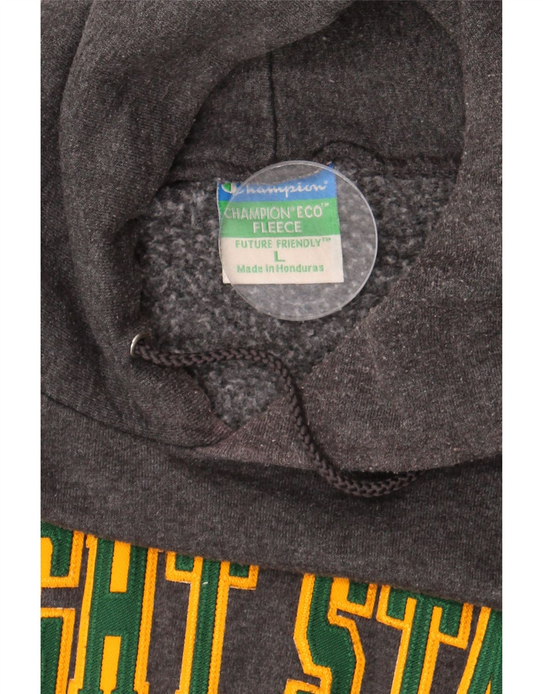 Champion Mens Wright State University Graphic Hoodie Jumper Large Grey