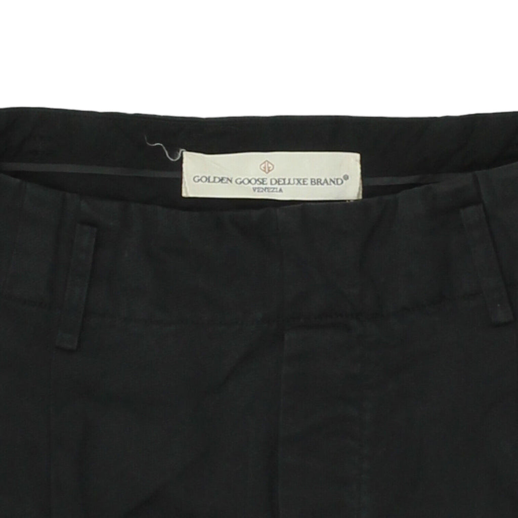 Golden Goose Deluxe Brand Womens Black Cropped Wide Leg Trousers | Vintage VTG | Vintage Messina Hembry | Thrift | Second-Hand Messina Hembry | Used Clothing | Messina Hembry 