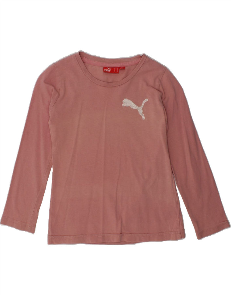 PUMA Girls Top Long Sleeve 5-6 Years Pink Cotton | Vintage Puma | Thrift | Second-Hand Puma | Used Clothing | Messina Hembry 