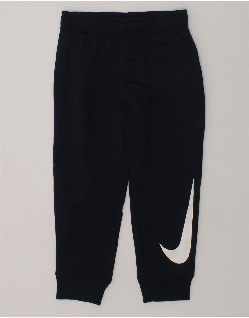 NIKE Boys Dri Fit Graphic Tracksuit Trousers Joggers 2-3 Years Navy Blue | Vintage Nike | Thrift | Second-Hand Nike | Used Clothing | Messina Hembry 