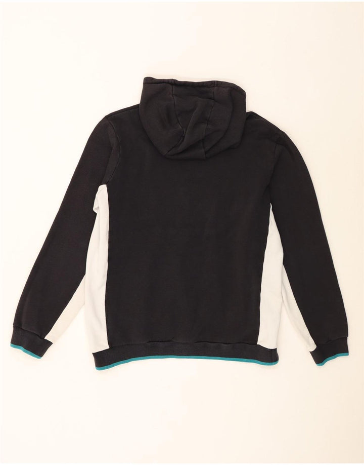 Nike Mens Hoodie Jumper Large Black Colourblock Cotton