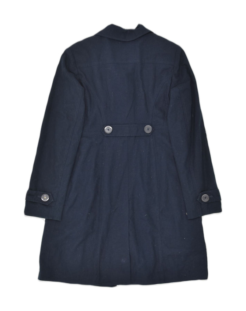 JOULES Womens Double Breasted Coat UK 8 Small Navy Blue Cotton | Vintage Joules | Thrift | Second-Hand Joules | Used Clothing | Messina Hembry 