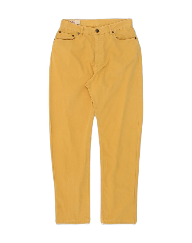 MARLBORO Womens Regular Fit Casual Trousers W29 L27 Yellow Cotton | Vintage Marlboro | Thrift | Second-Hand Marlboro | Used Clothing | Messina Hembry 