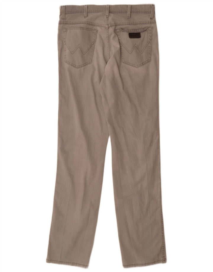 Wrangler Mens Texas Stretch Straight Jeans W33 L34 Grey Cotton