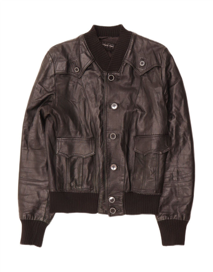 XAGON Womens Leather Jacket UK 14 Medium Black Leather
