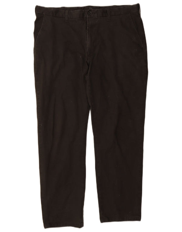 Marks & Spencer Mens Straight Chino Trousers W38 L29 Grey Cotton