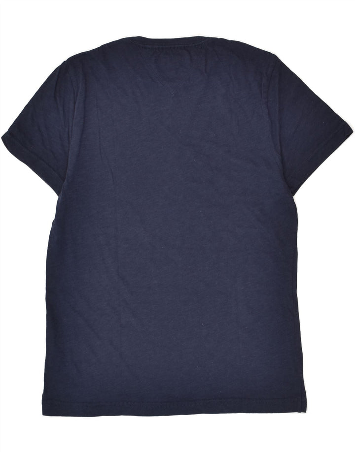 TOMMY HILFIGER Mens Graphic T-Shirt Top Small Navy Blue | Vintage Tommy Hilfiger | Thrift | Second-Hand Tommy Hilfiger | Used Clothing | Messina Hembry 