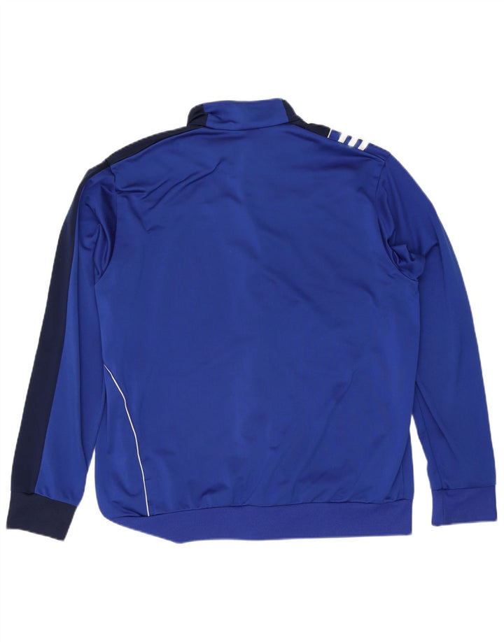 Adidas Mens Tracksuit Top Jacket UK 46/48 XL Blue Colourblock Polyester