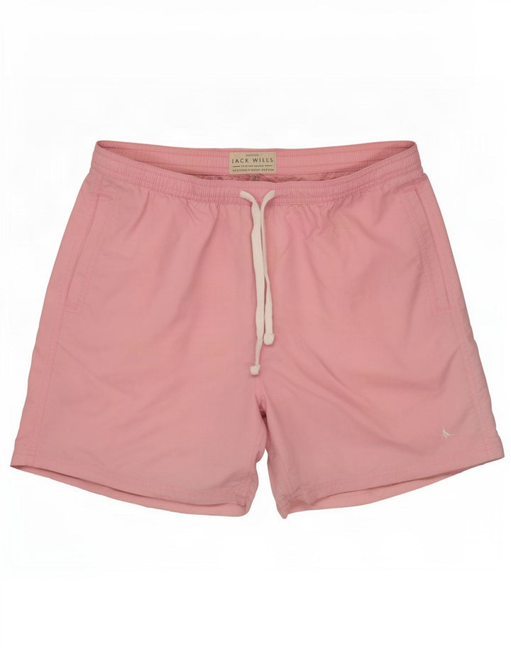 Jack Wills Womens Swimming Shorts Medium Pink Polyester