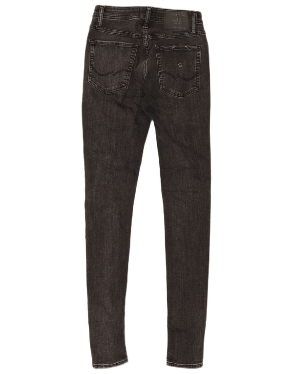 Jack & Jones Mens Spray On Skinny Jeans W28 L32 Grey Cotton