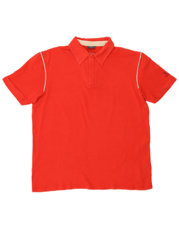 Trussardi Mens Polo Shirt 2XL Red Cotton