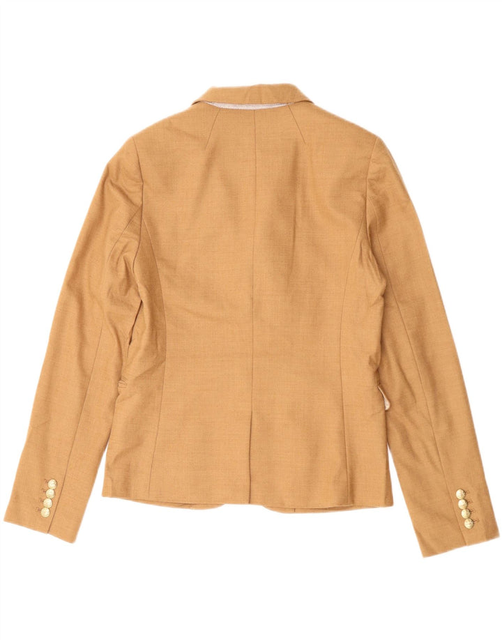 J. Crew Womens 2 Button Blazer Jacket US 6 Medium Brown Wool