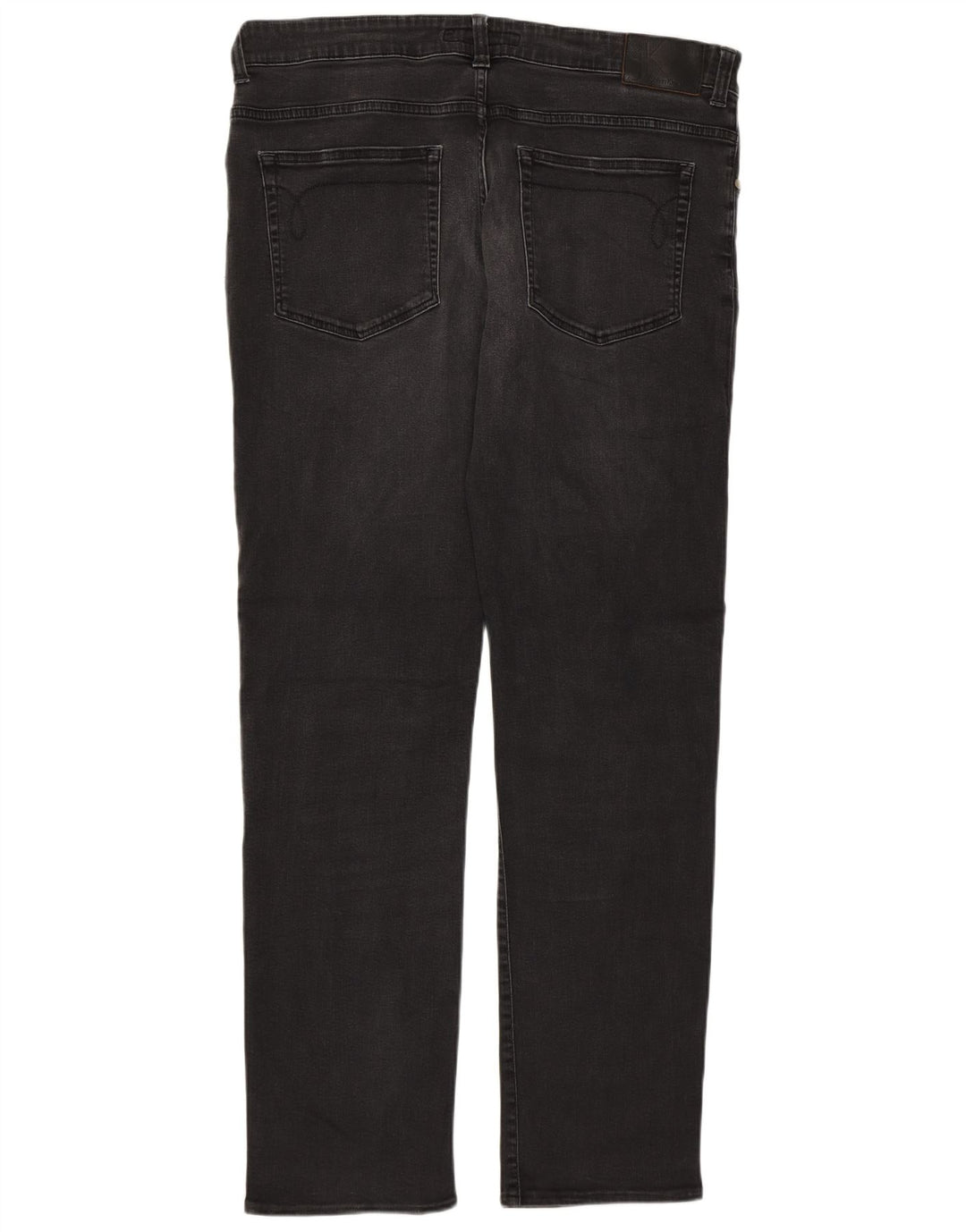 Calvin Klein Mens Straight Jeans W36 L32 Grey Cotton