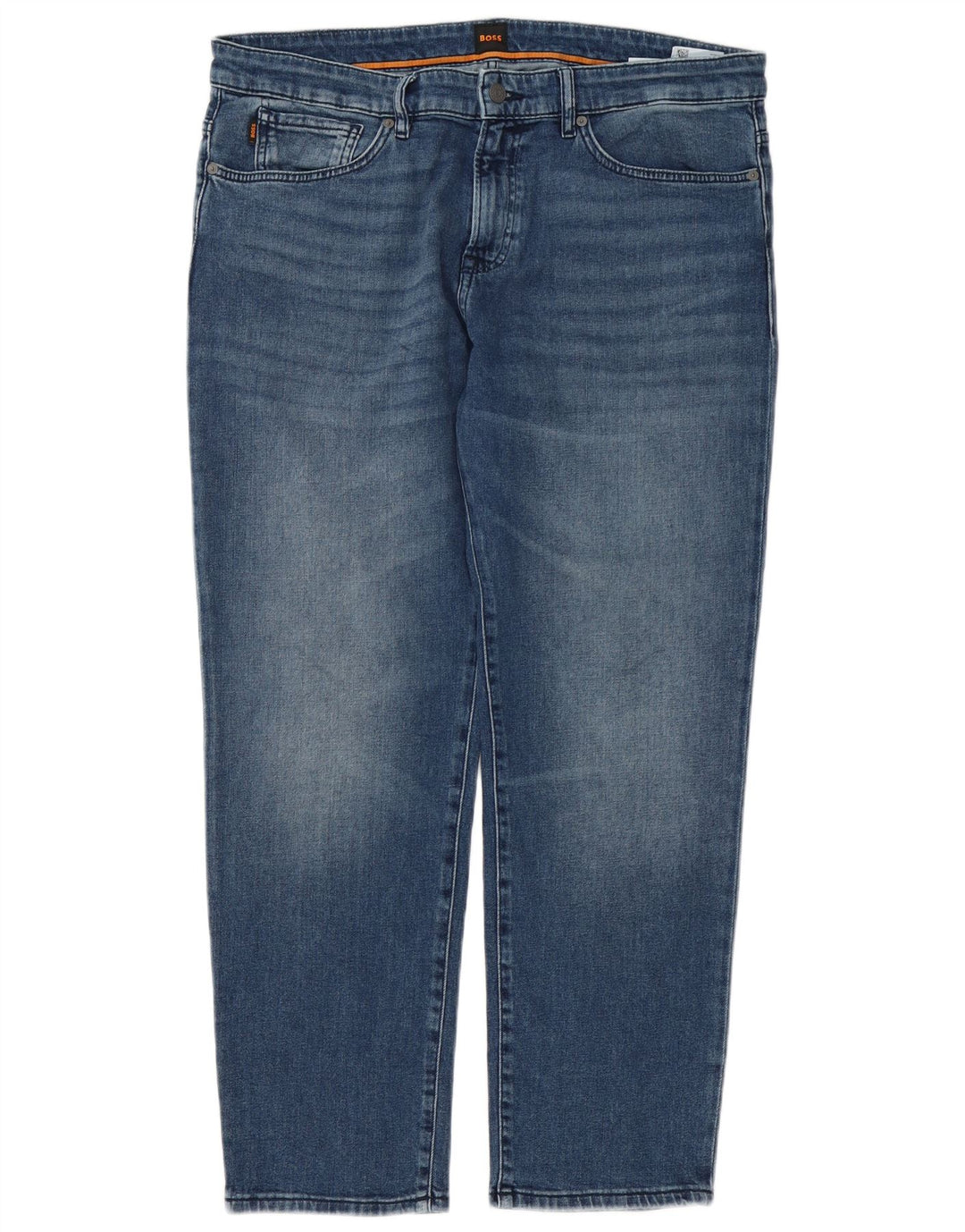 Hugo Boss Mens Regular Fit Straight Jeans W30 L30 Blue Cotton