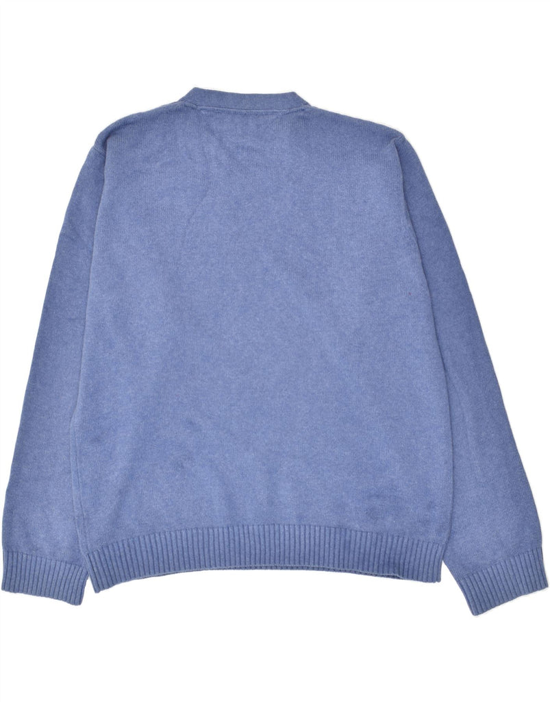 TOMMY HILFIGER Mens V-Neck Jumper Sweater 2XL Blue Cotton | Vintage Tommy Hilfiger | Thrift | Second-Hand Tommy Hilfiger | Used Clothing | Messina Hembry 