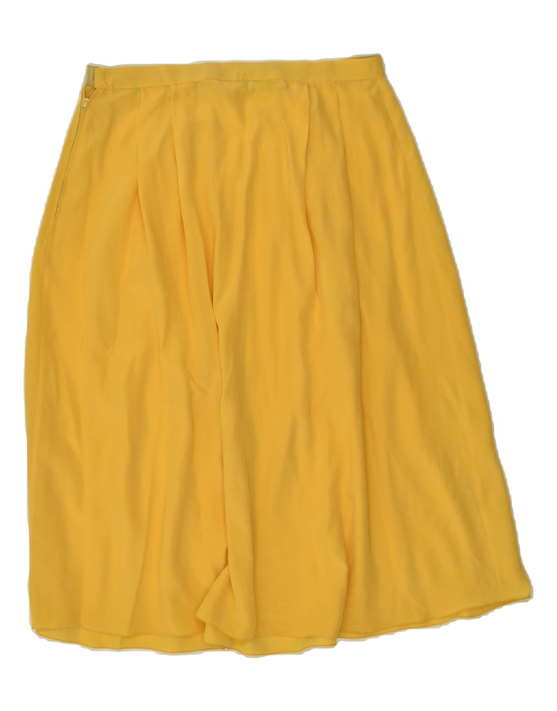 VINTAGE Womens A-Line Skirt W28 Medium Yellow | Vintage Vintage | Thrift | Second-Hand Vintage | Used Clothing | Messina Hembry 