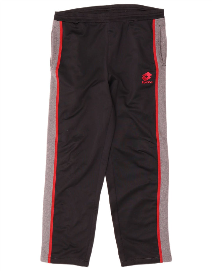 LOTTO Mens Graphic Full Tracksuit Small  Black Colourblock Polyester