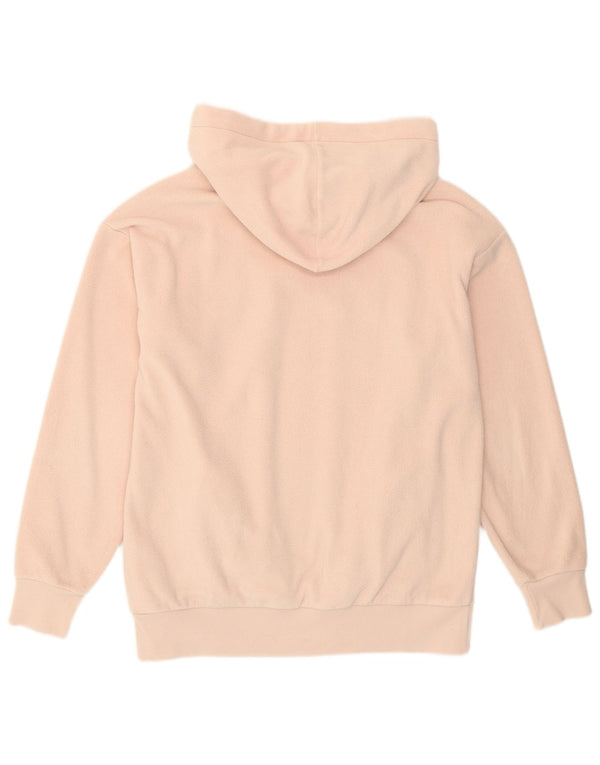 Champion Womens Oversized Graphic Fleece Hoodie Jumper UK 10 Small Pink