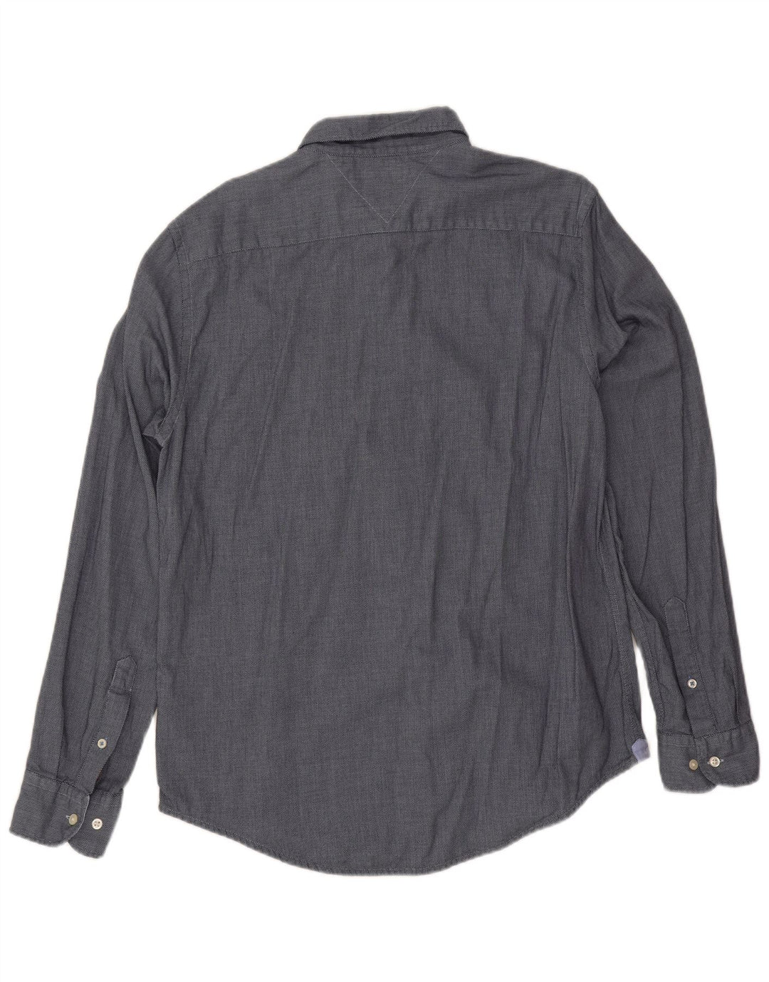 Tommy Hilfiger Mens Slim Fit Shirt Large Navy Blue Cotton