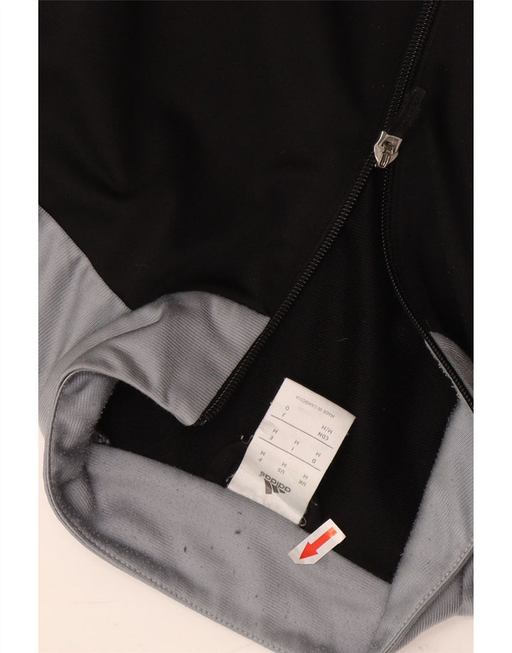 Adidas Mens Tracksuit Top Jacket Medium Black Colourblock Polyester