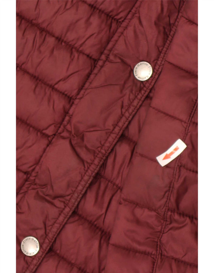 Fynch Hatton Mens Casual Fit Padded Jacket UK 38 Medium Burgundy Nylon