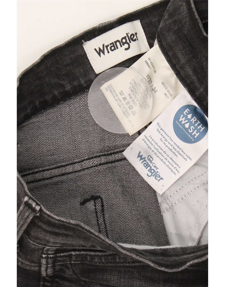 Wrangler Mens Bryson Slim Jeans W30 L34 Grey Cotton