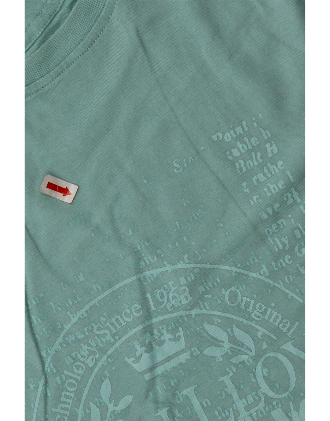 Henri Lloyd Mens Graphic T-Shirt Top Medium Turquoise Cotton