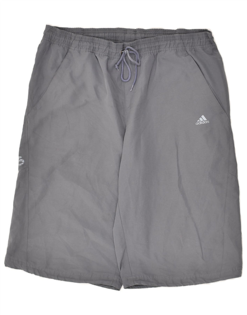 ADIDAS Mens Sport Shorts Medium Grey Polyester | Vintage Adidas | Thrift | Second-Hand Adidas | Used Clothing | Messina Hembry 