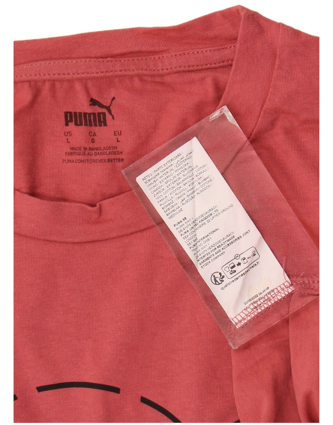 Puma Mens Graphic T-Shirt Top Large Red Cotton