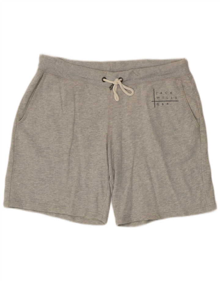 Jack Wills Mens Classic Sport Shorts Large Grey Flecked Cotton