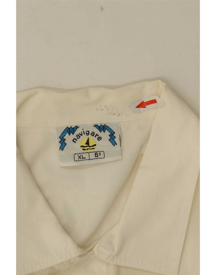 Navigare Mens Short Sleeve Shirt XL White