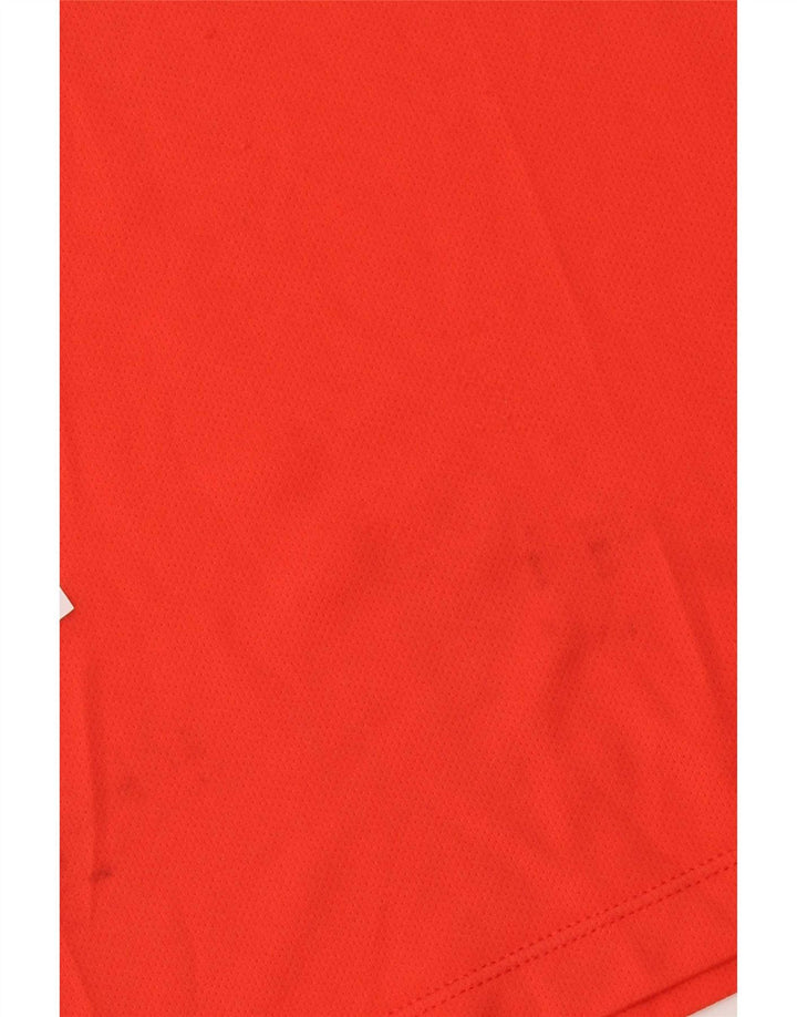 Nike Mens Dri Fit Polo Shirt Large Orange Colourblock Polyester
