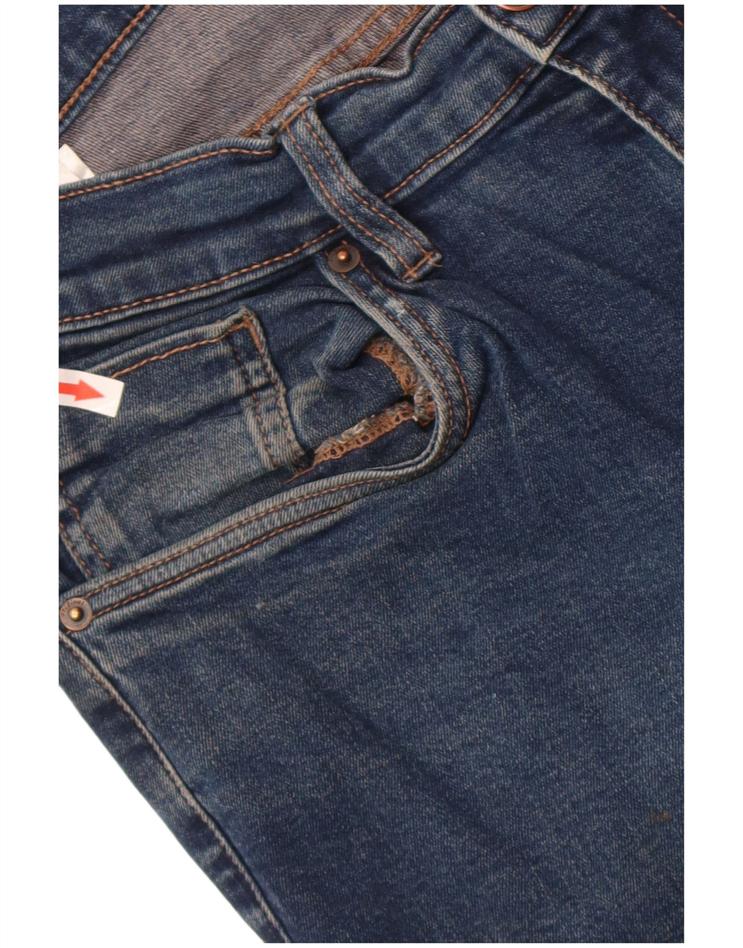 Penguin Mens Slim Jeans W34 L32 Blue Cotton