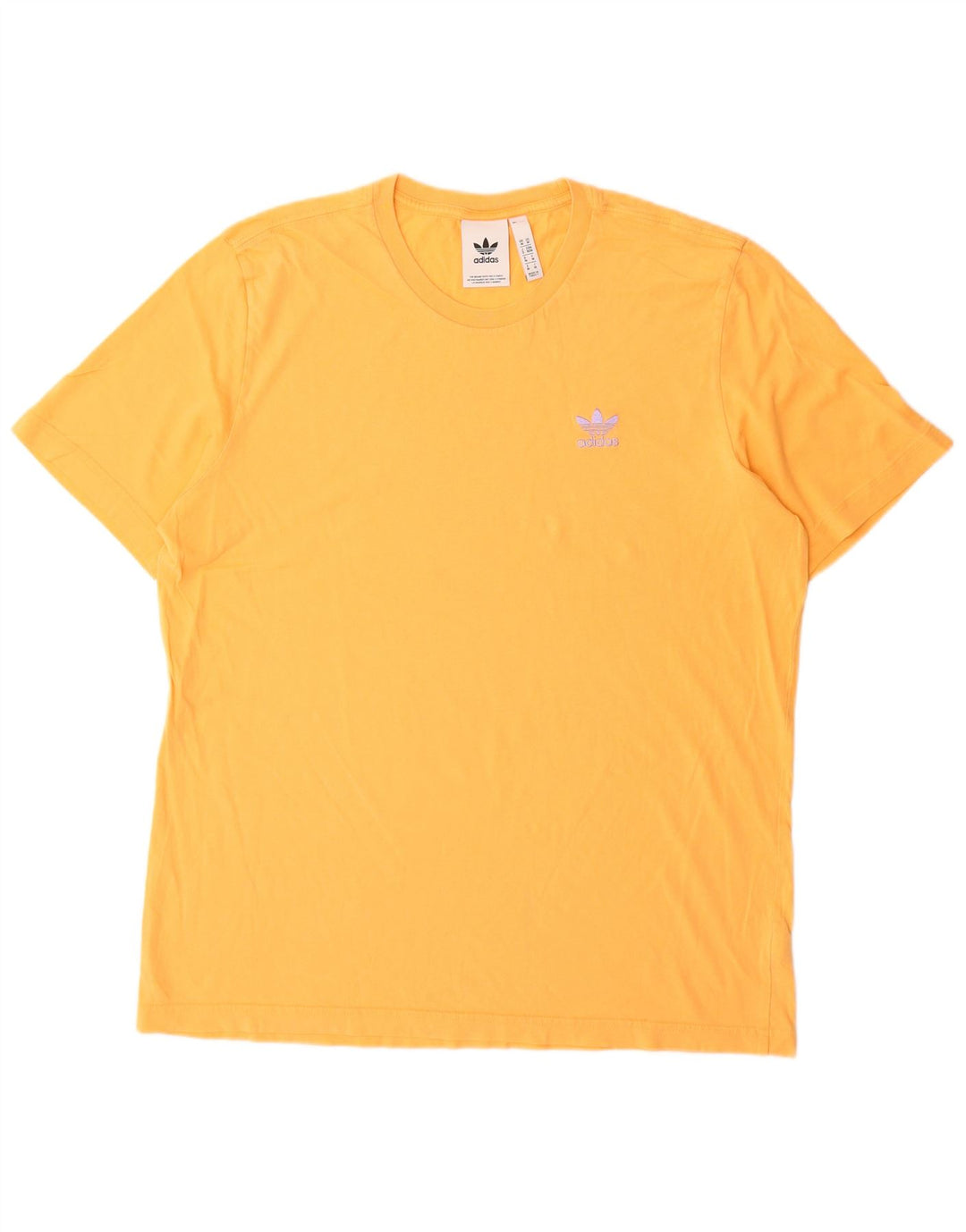 Adidas Mens T-Shirt Top Medium Orange