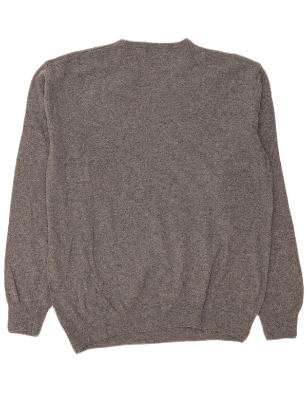 Kappa Mens V-Neck Jumper Sweater 3XL Grey Lambswool