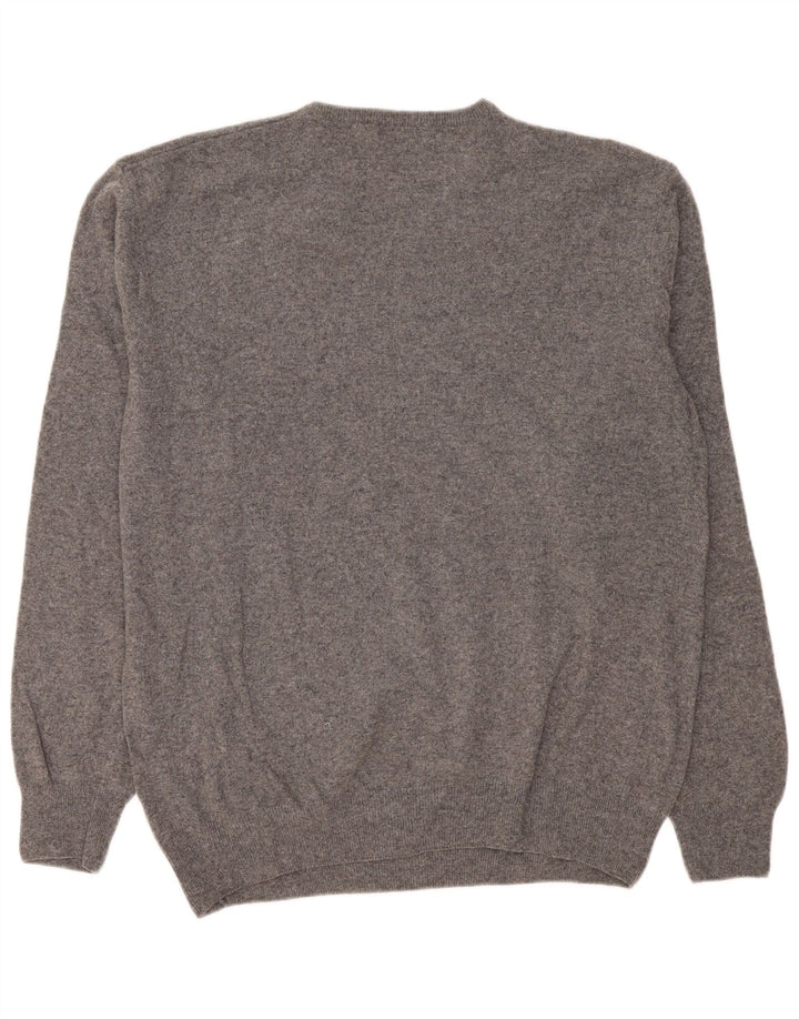 Kappa Mens V-Neck Jumper Sweater 3XL Grey Lambswool