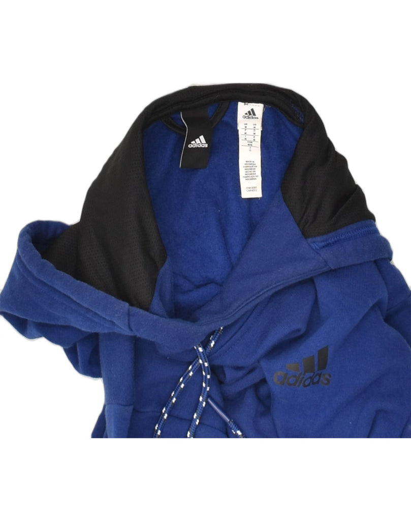 ADIDAS Mens Hoodie Jumper Medium Blue Cotton | Vintage Adidas | Thrift | Second-Hand Adidas | Used Clothing | Messina Hembry 