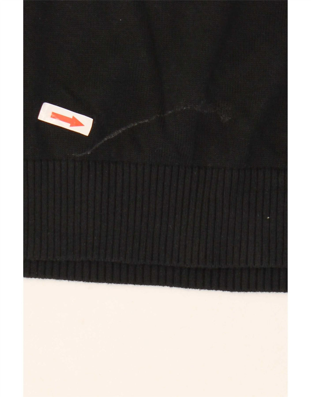Tommy Hilfiger Mens V-Neck Jumper Sweater Medium Black Cotton