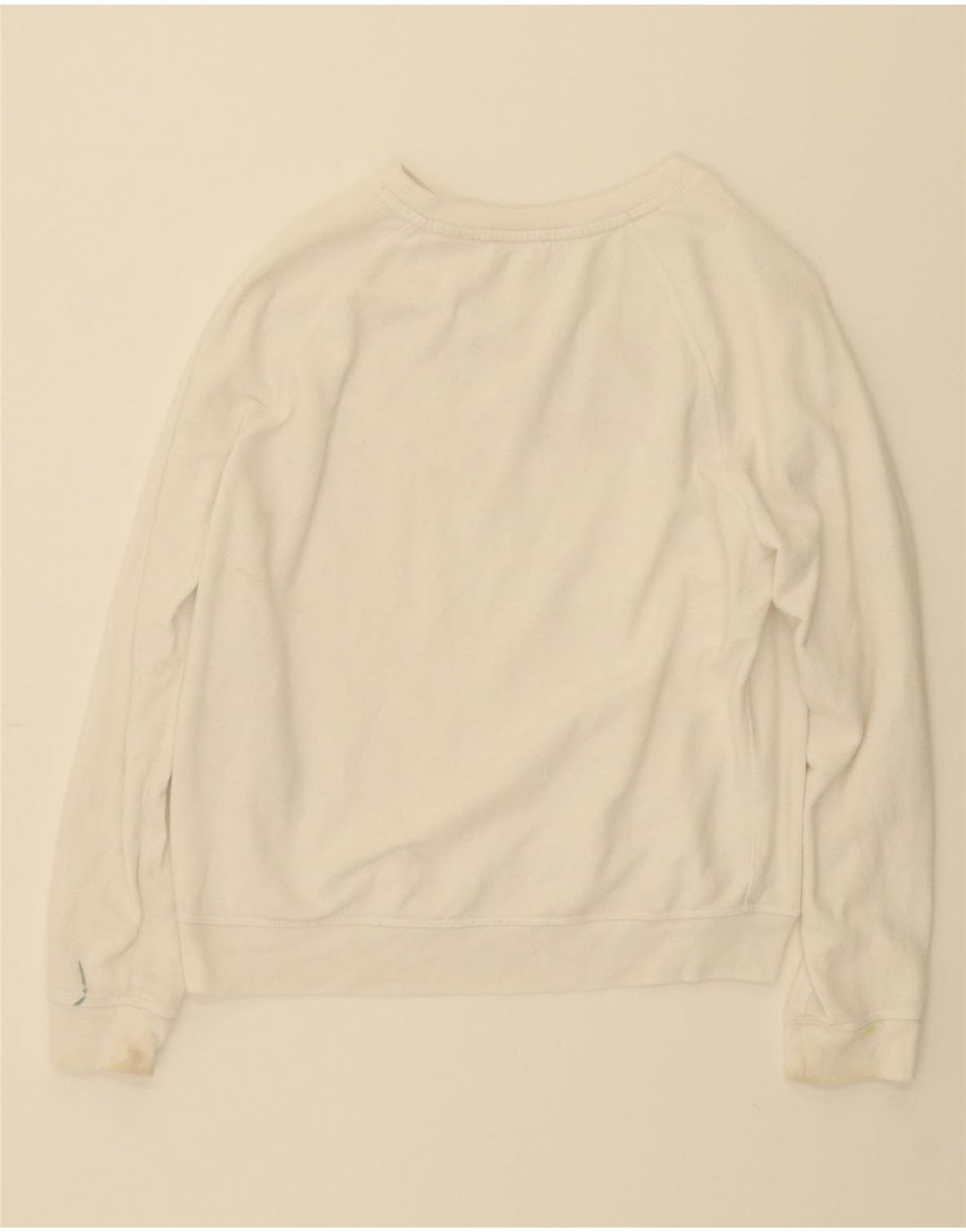 LEVI'S Womens Graphic Sweatshirt Jumper UK 14 Large White Cotton Vintage Levi's and Second-Hand Levi's from Messina Hembry 