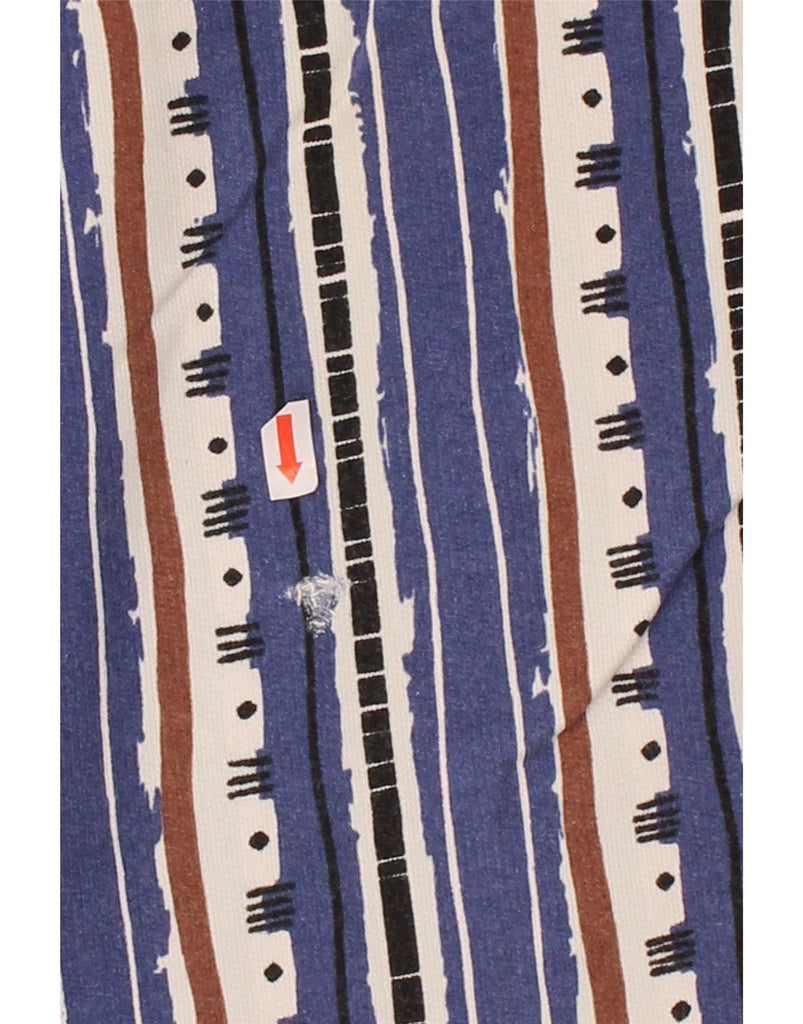 TRIGEMA Womens Tracksuit Trousers UK 14 Medium  Blue Striped Cotton Vintage Trigema and Second-Hand Trigema from Messina Hembry 