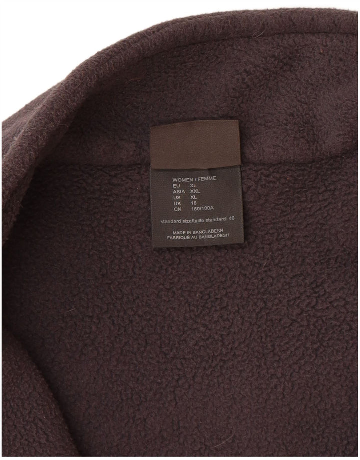 JACK WOLFSKIN Womens Fleece Jacket UK 18 XL Grey Polyester