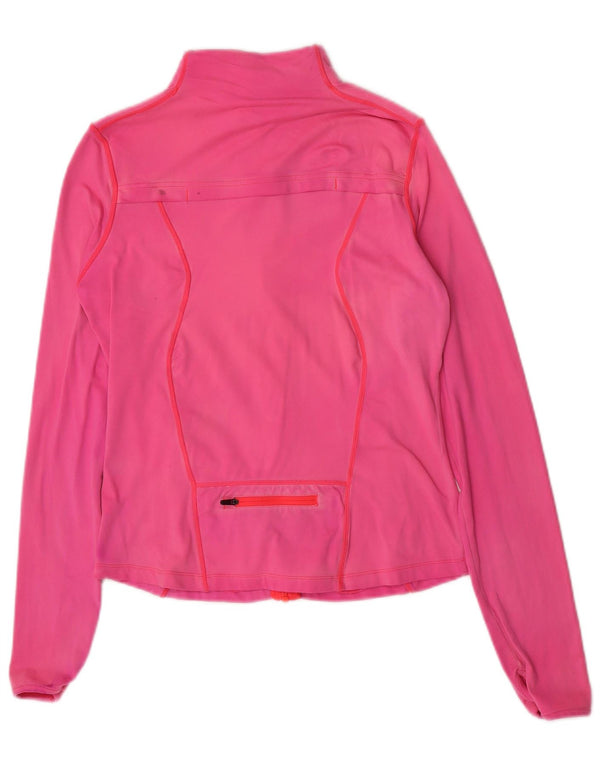 Ellesse Womens Tracksuit Top Jacket UK 12 Medium Pink Nylon