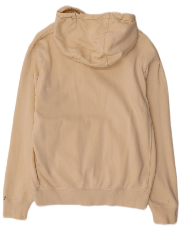Nike Mens Hoodie Jumper Small Off White Cotton
