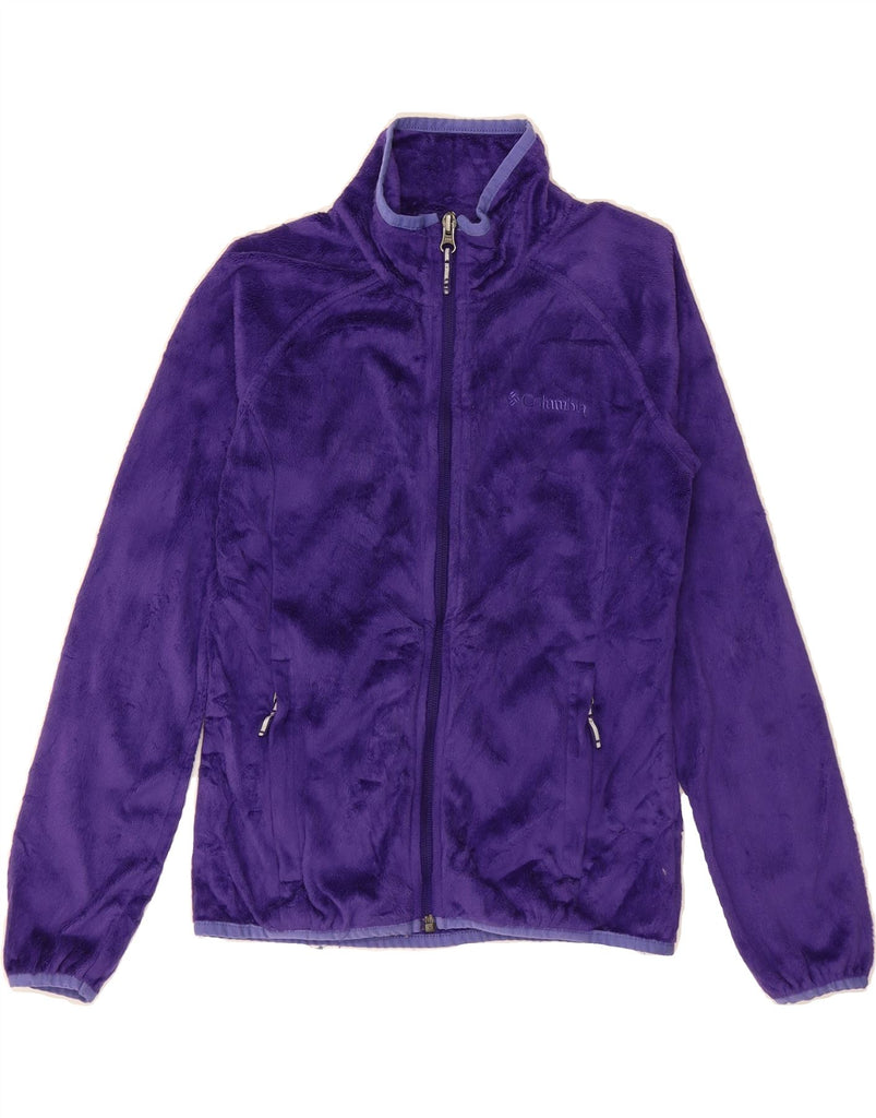 COLUMBIA Womens Fleece Jacket UK 12 Medium Purple Polyester Vintage Columbia and Second-Hand Columbia from Messina Hembry 