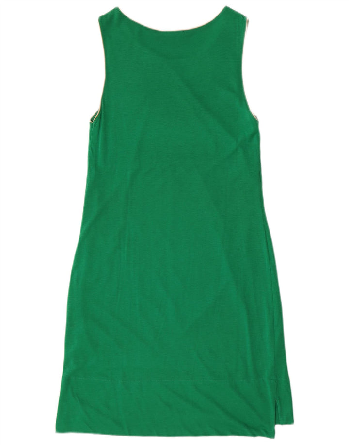 Massimo Dutti Womens Sleeveless Shift Dress UK 8 Small Green