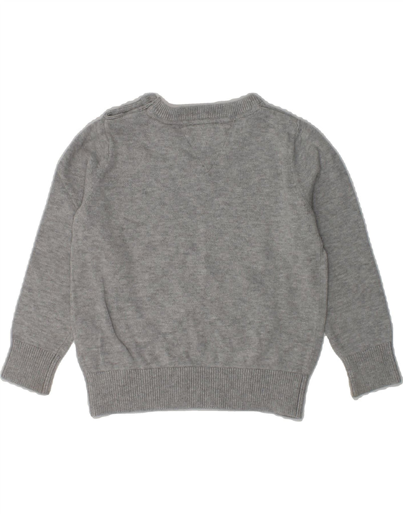 TOMMY HILFIGER Baby Boys V-Neck Jumper Sweater 12-18 Months Grey Cotton | Vintage Tommy Hilfiger | Thrift | Second-Hand Tommy Hilfiger | Used Clothing | Messina Hembry 