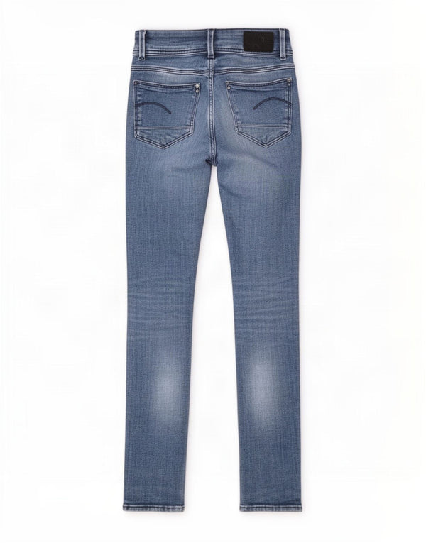 G-Star Womens Lynn Mid Rise Skinny Jeans W26 L32 Blue