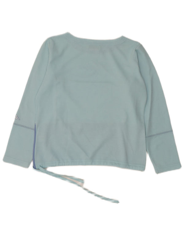 Kappa Girls Graphic Top Long Sleeve 13-14 Years 2XL Blue Colourblock